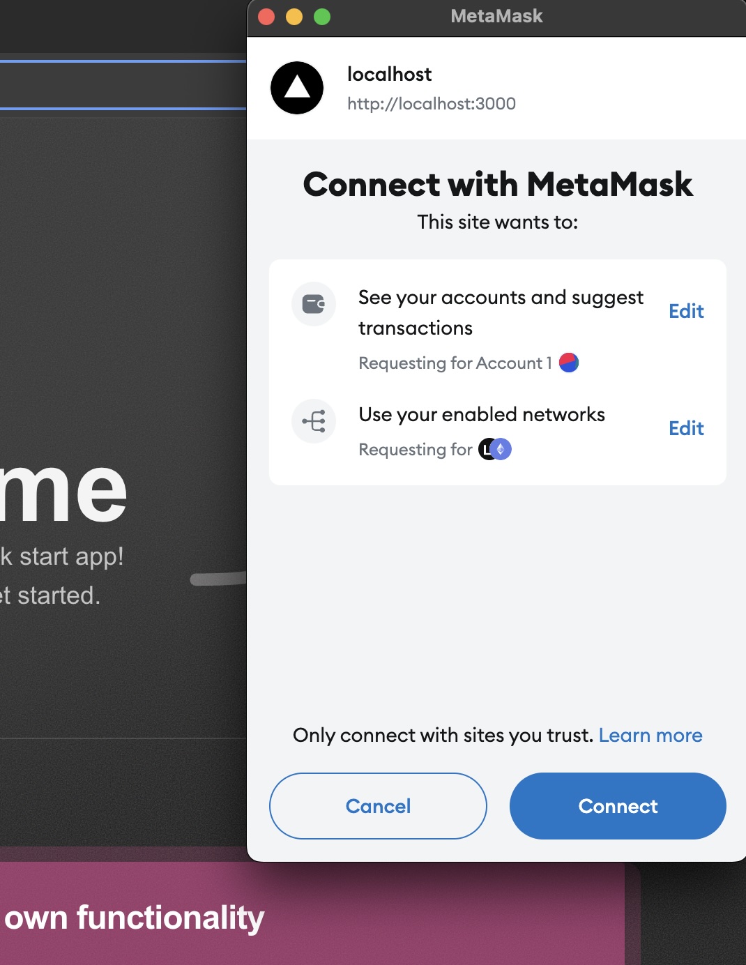 Connect to MetaMask - Step 2